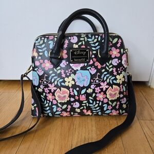 Loungefly Disney Alice In Wonderland Floral Crossbody Handbag Satchel Purse